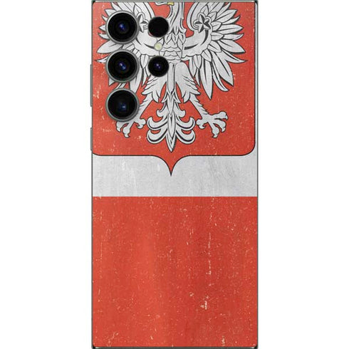 Poland Flag Distressed Galaxy S24 Ultra Skin